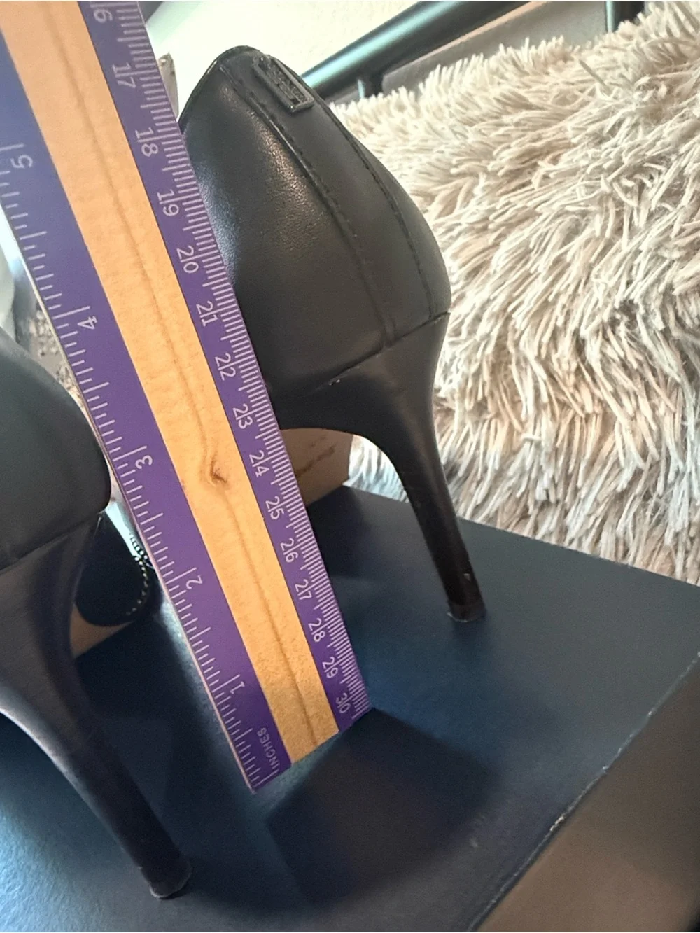 Coach Black Pointed-Toe Leather Pumps
